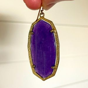Kendra Scott Gold Danielle Earrings in Purple